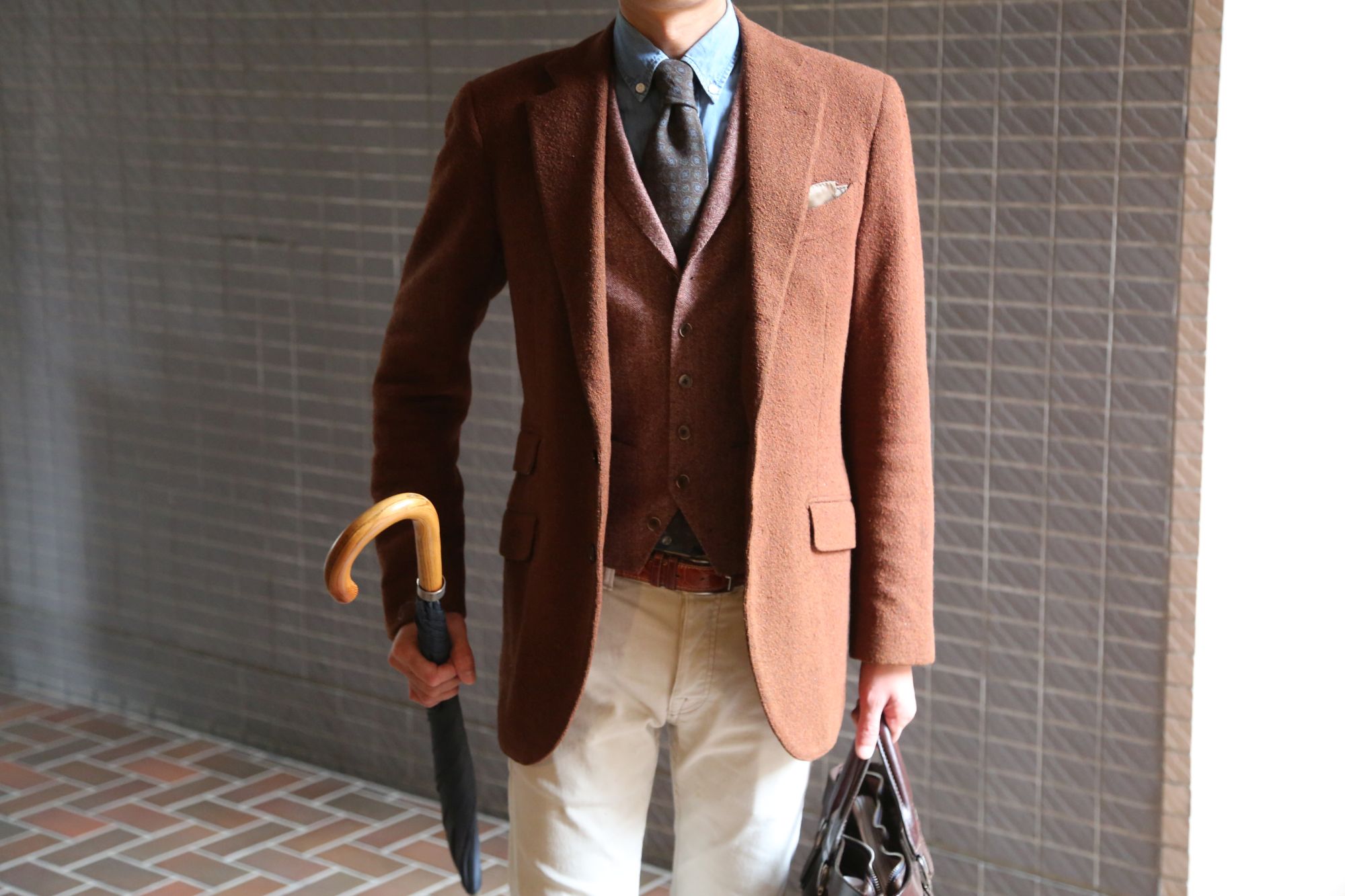 ブラウンジャケットにフランネルに 10月の服装 - 東京・表参道のBOTTONE